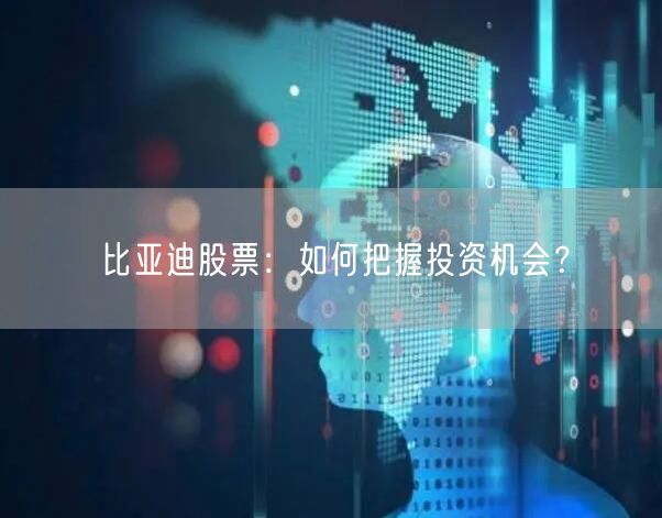 比亚迪股票：如何把握投资机会？